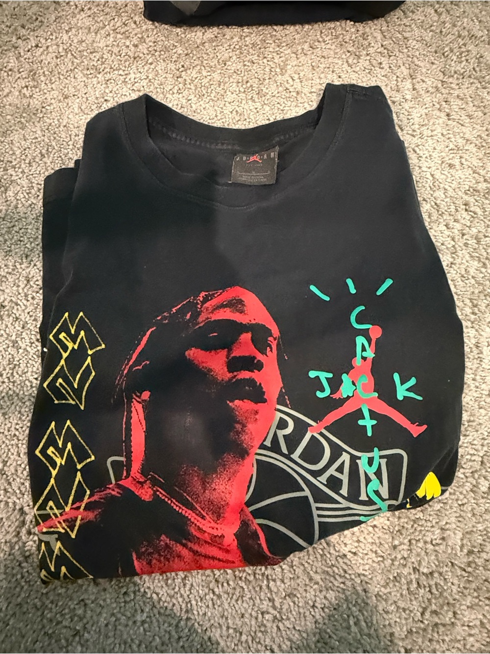 Black Jordan x Cactus Jack Graphic Tee